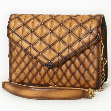 American Darling Envelope Bag Beautifully Quilted Genuine Leather women bag